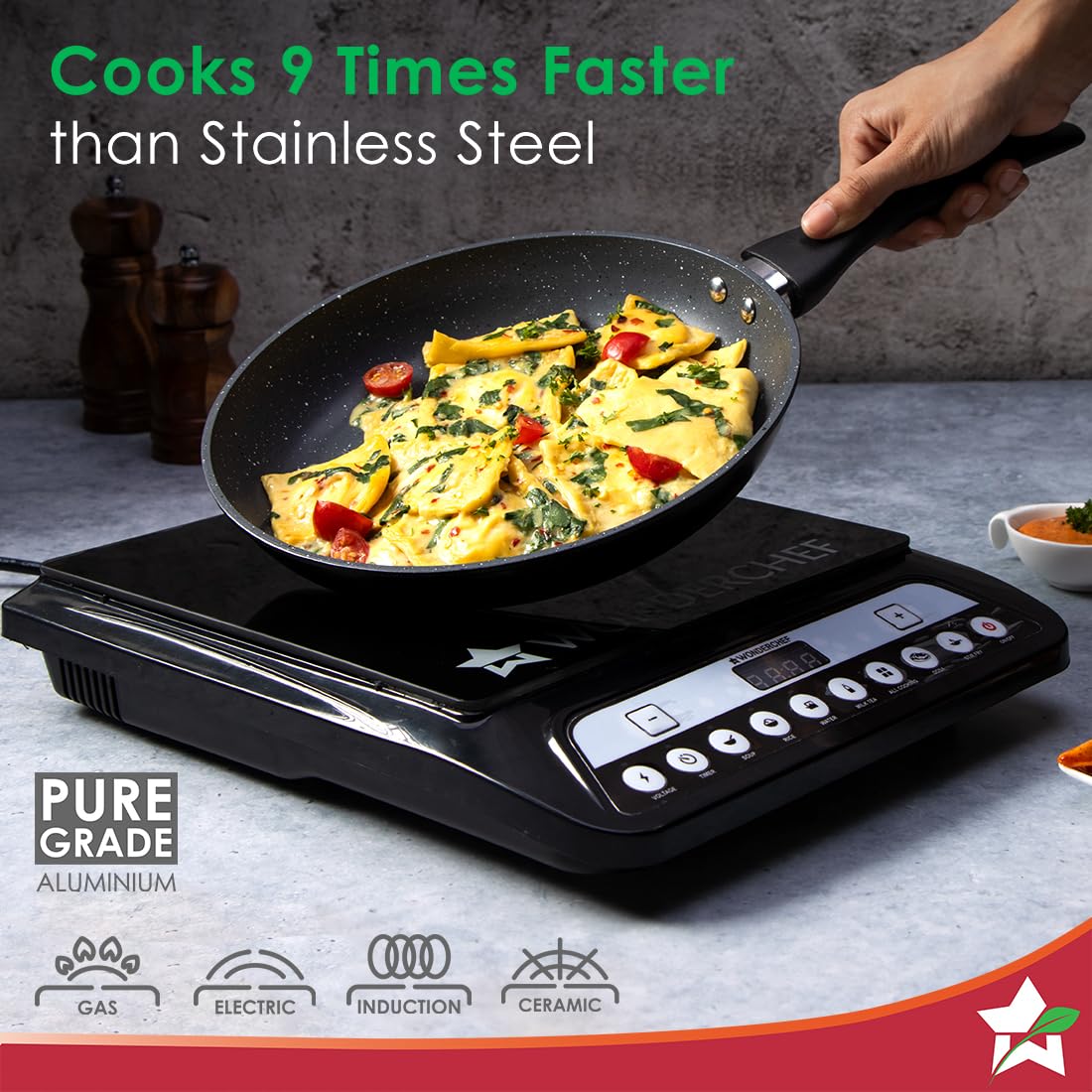 Die-cast Non Stick Fry Pan 24 cm, 1.2 L, Grey