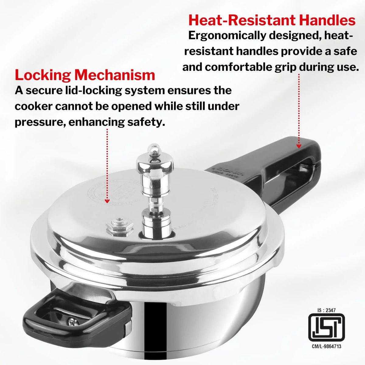 Stainless Steel Deep Pan Pressure Cooker Jumbo with Lid Induction Friendly