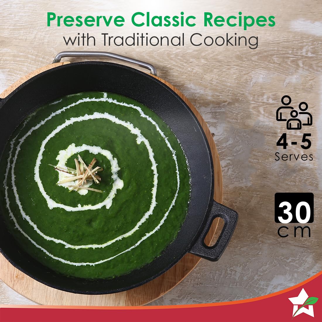 Pre-Seasoned Cast-Iron Kadhai