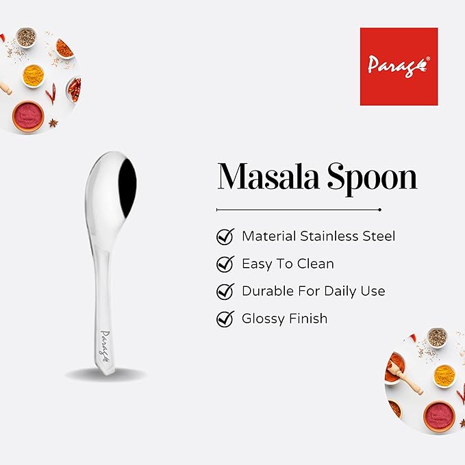 12 Pieces Stainless Steel Small Spoons for Container/Spice Length 9 cm Silver