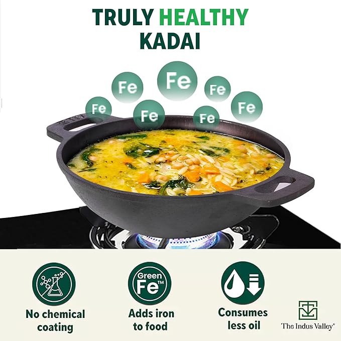 Super Smooth Cast Iron Kadai