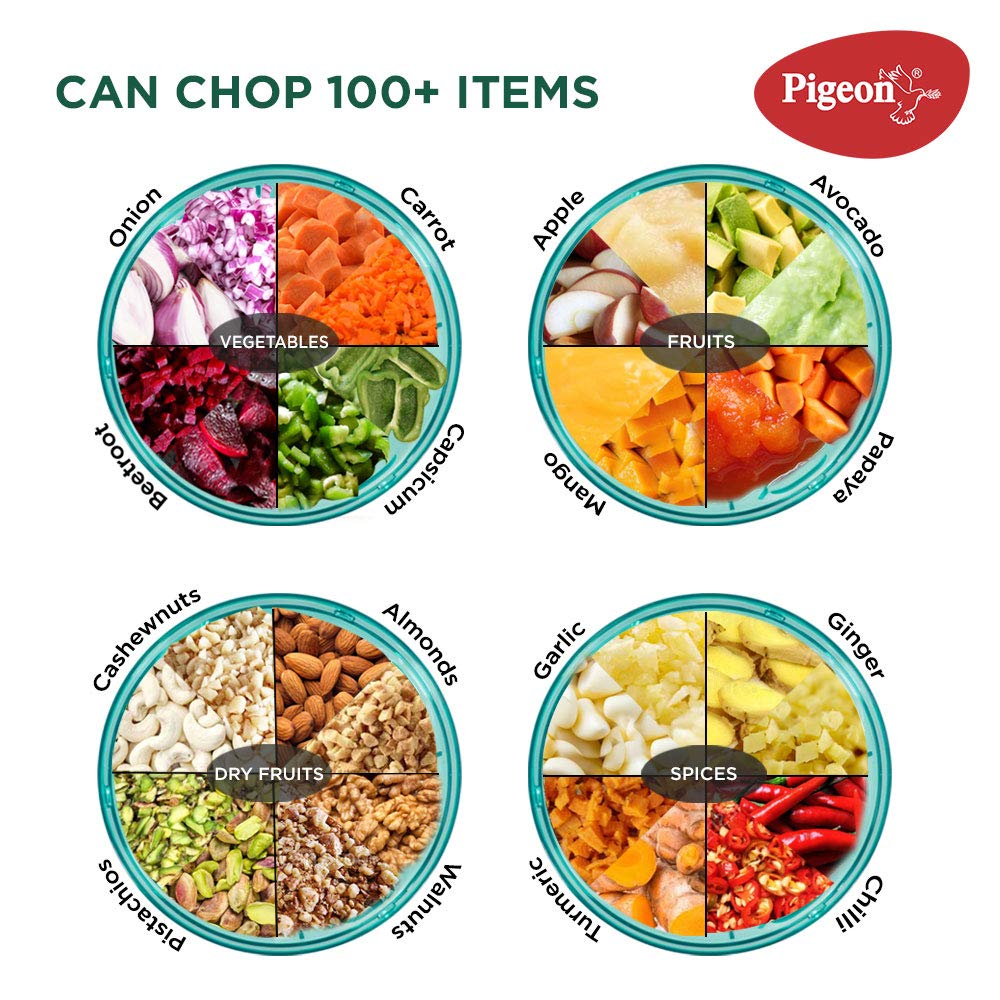 Polypropylene Mini Handy and Compact Chopper With 3 Blades for Effortlessly Chopping Vegetables and Fruits