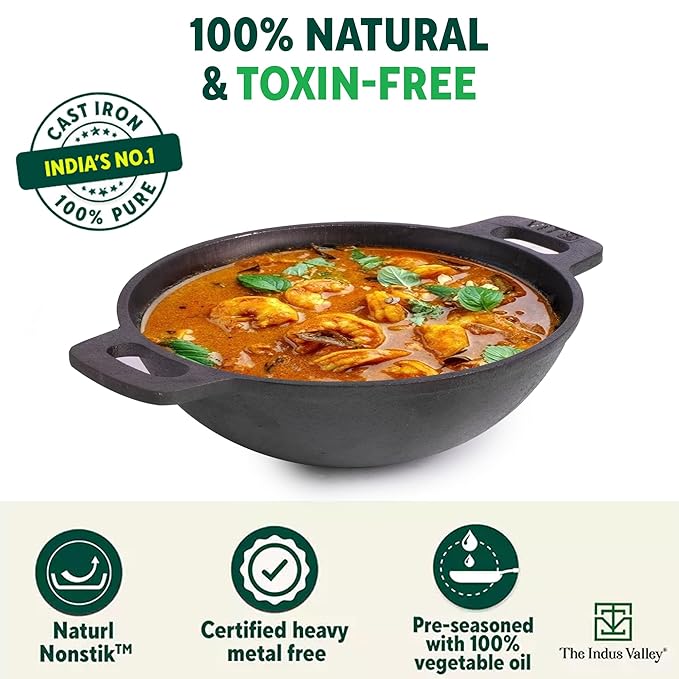 Super Smooth Cast Iron Kadai