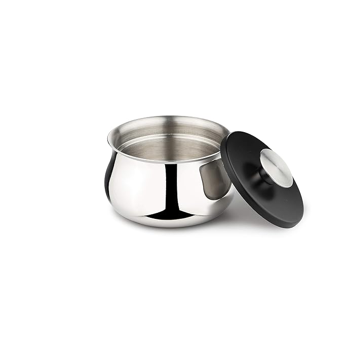 Stainless Steel Double-walled Serving Bowl With Lid, Dining Table Bowl, Curry & Rice Serving Bowl