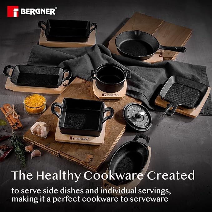 13 cm Griddle Pan, Mini Grill Pan, Pre-seasoned Cast Iron