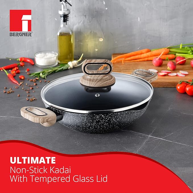 Ultimate Non-stick Kadai With Glass Lid, 24 cm, 2 L