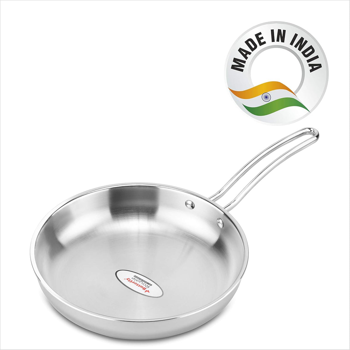 Tri-ply Fry Pan, 240 mm, 2 L, Stay Cool Handle, Induction Compatible