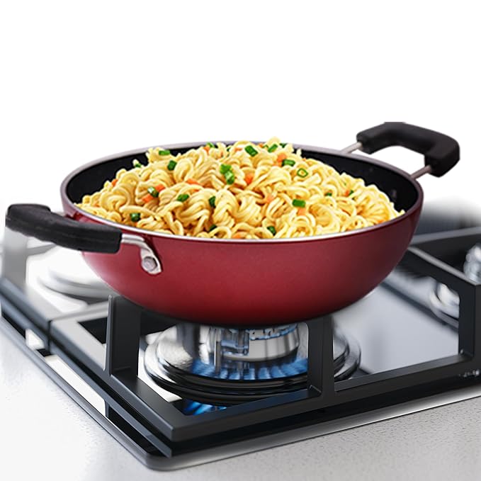 Kadhai Non Induction, 16 cm, Burgundy
