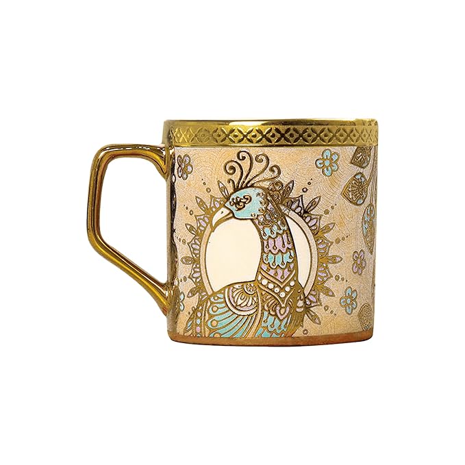 Bone China Gloden Tea Cup, Crowned Gold, 160 ml