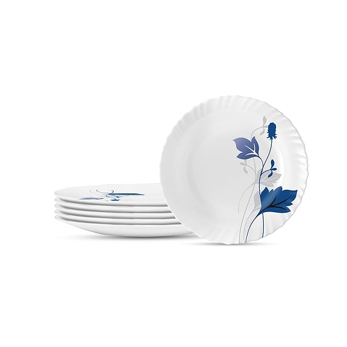 Opalware Ageria Full Plate, White, 11 inch, Set of 6