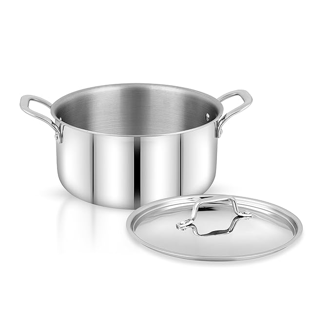 Tristeel Triply 22 cm Casserole With Stainless Steel Lid, 4600 ml Capacity