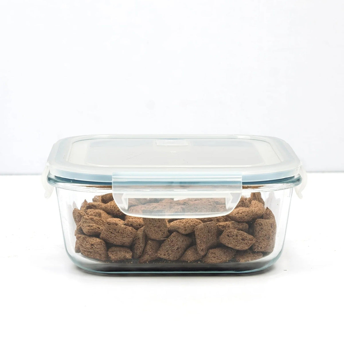 1.1L Glass Storage Container with Lockable Lid, Pack of 2, Leak-Proof, Clear