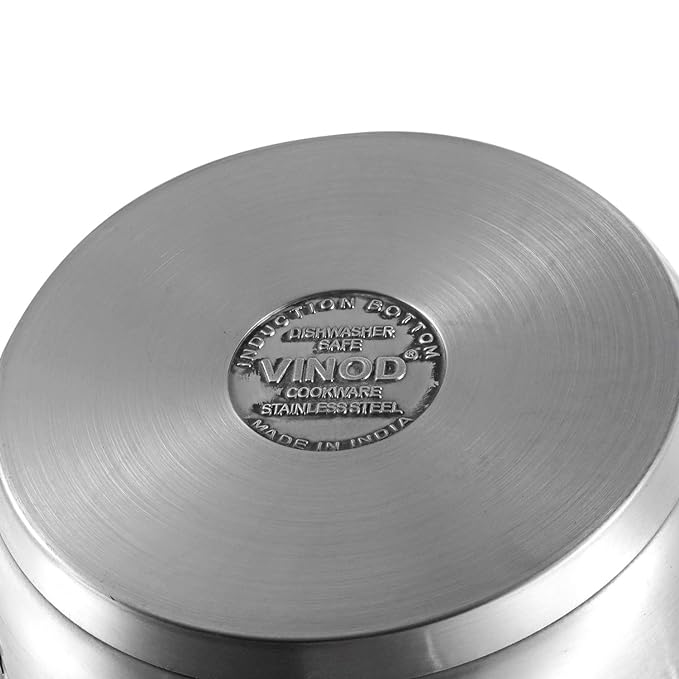 Two Tone Stainless Steel Saucepot with Glass Lid 4 L, 22 cm (6.2 mm Thick Base)