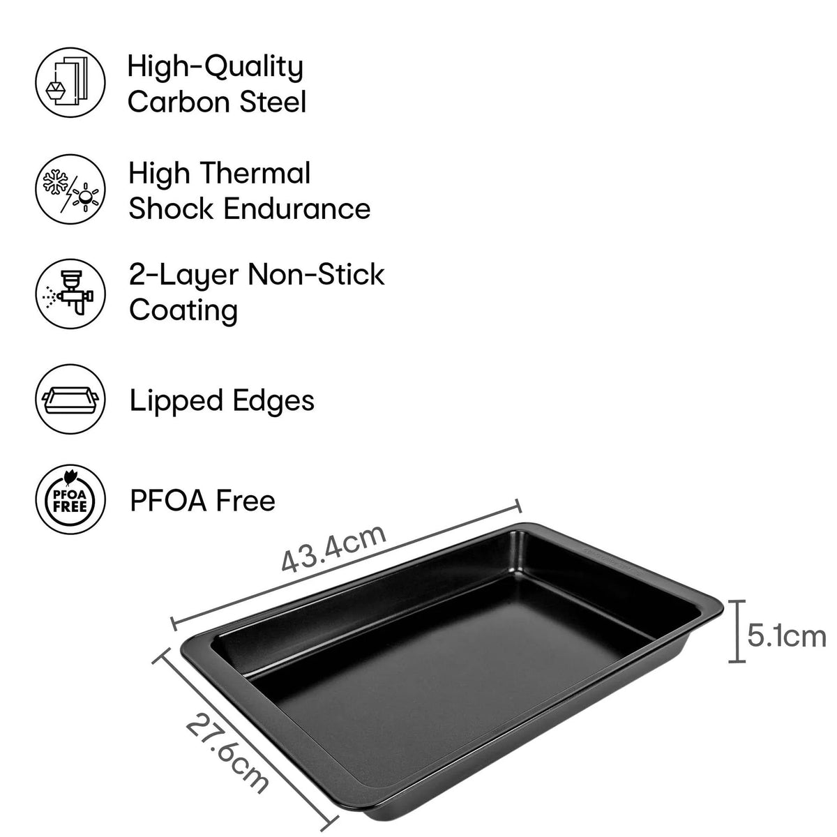 Glazed Rectangular Stoneware Baking Tray with Handles Oven Microwave Dishwasher Freezer Safe