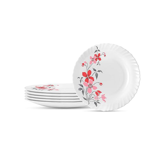 Opalware Full Plate, 11 inch, White, Set of 6