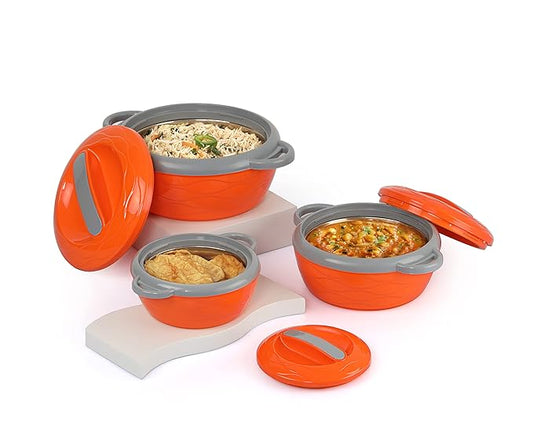 Hot n Fresh Casserole Set With Inner Stainless Steel, Set of 3