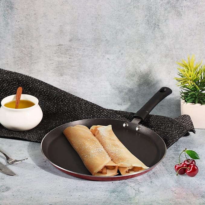 Popular Non Stick Dosa Tawa 25 cm with Sturdy Riveted and Bakelite Handle