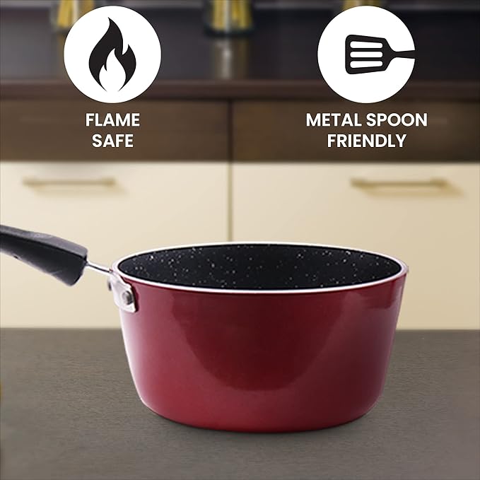 Sandwich Bottom Non Induction Sauce Pan, 14 cm