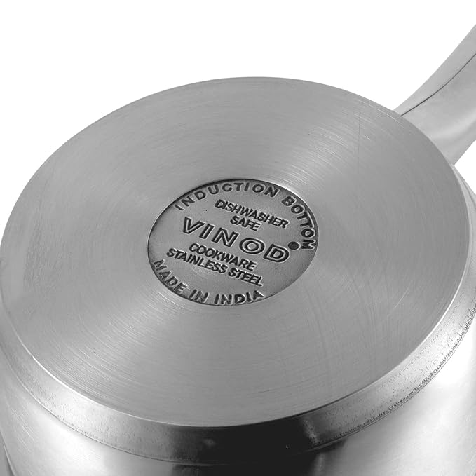 Two Tone Stainless Steel Saucepan with Glass Lid 3 L, 20 cm (6.2 mm Thick)