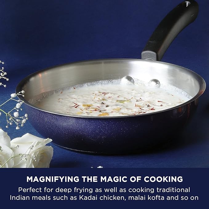 Nickel Free Stainless Steel Fry Pan 24 cm Blue Diamond
