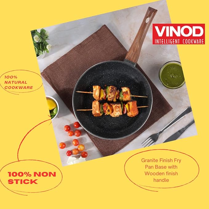 Plus Die Cast Aluminium Frypan - 24 cm, Skillet Pan for Frying, Saute, 5 mm Thick, 5 layer Coating