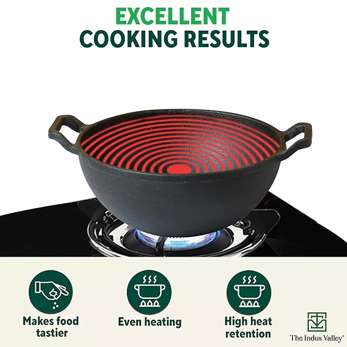 Super Smooth Cast Iron Kadai