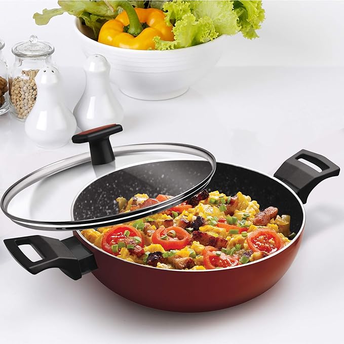 Induction Kadhai With Glass Lid, 30 cm / 4.9 L
