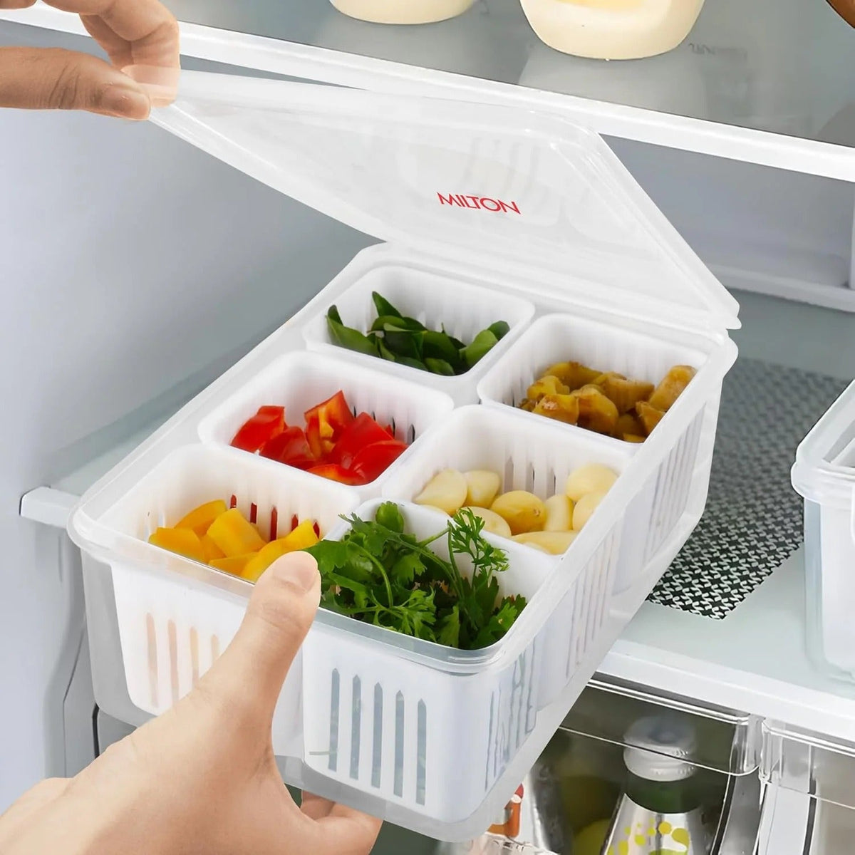 6 Grid Fridge Storage Containers