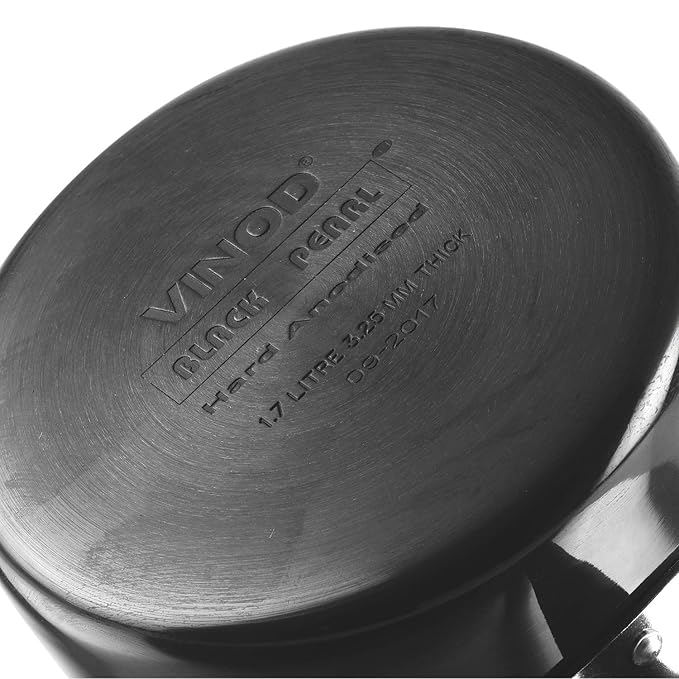 Hard Anodised Saucepan 1.1 L, 14 cm, 3.25 mm Thick, Metal Spoon Friendly, Ezee Pour Spout