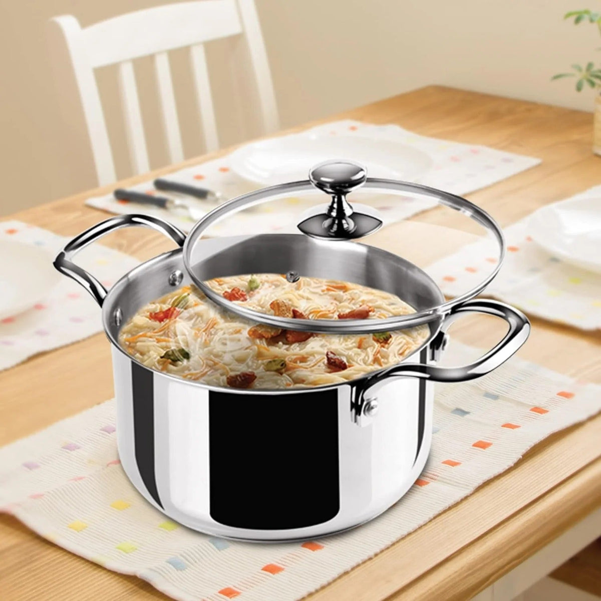 Tri-Ply Stainless Steel Casserole with Lid - Design 2