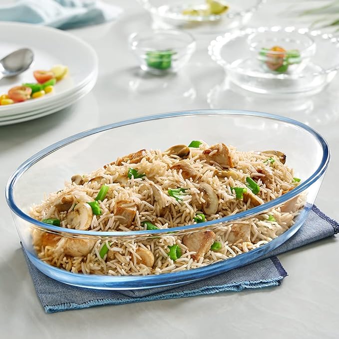 Glass Baking Dish, 1 Piece, 2.2 L, Transparent