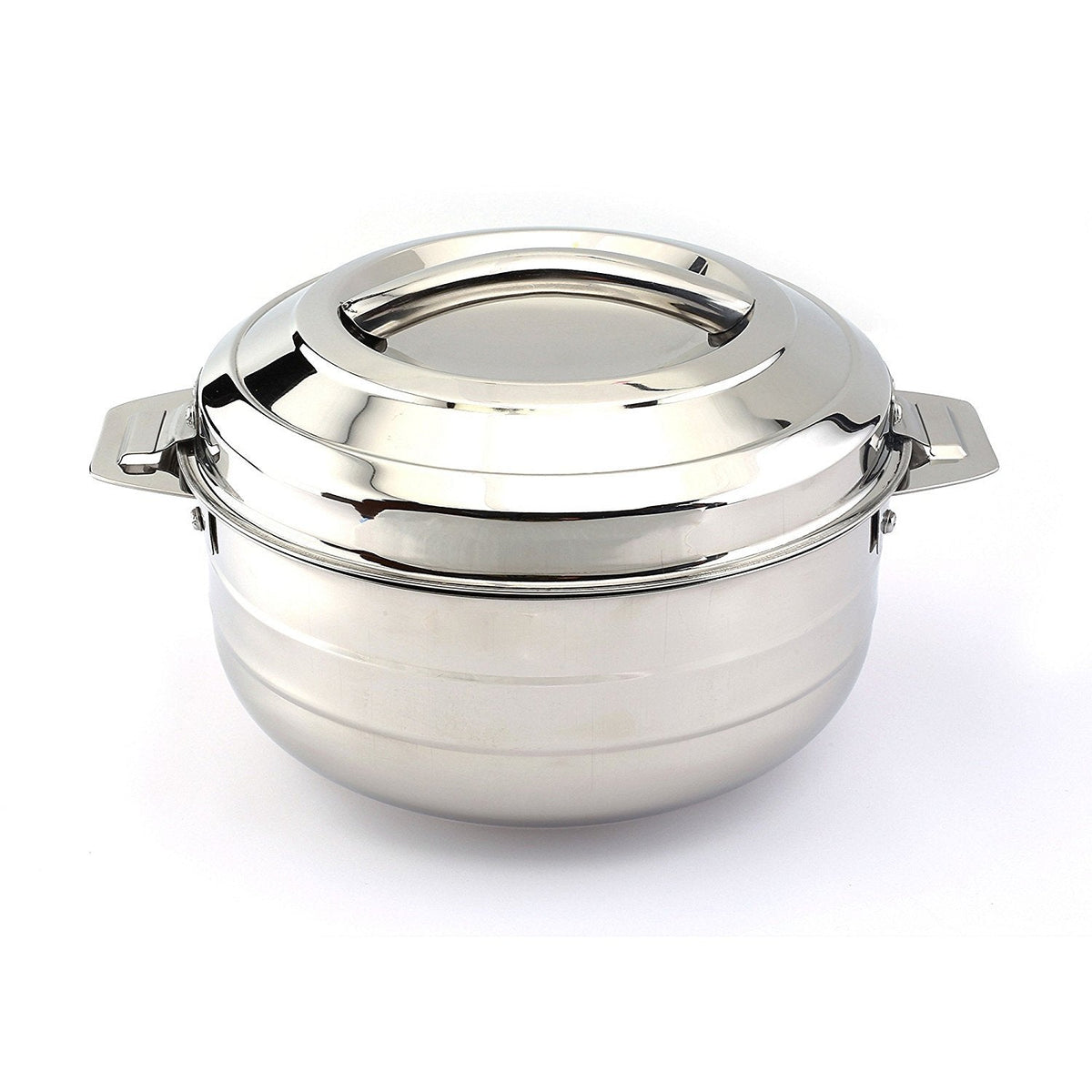 Lumina Stainless Steel Casserole, Double Walled, 1500 ml, Silver, Solid