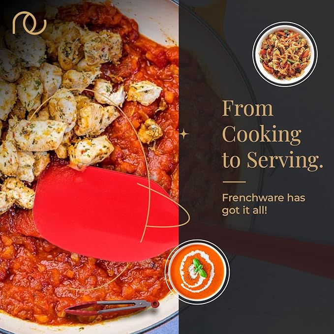 Seamless Design Set of 2, Red Oil Brush for Cooking & Non-stick Silicone Spatula Baking & Mixing