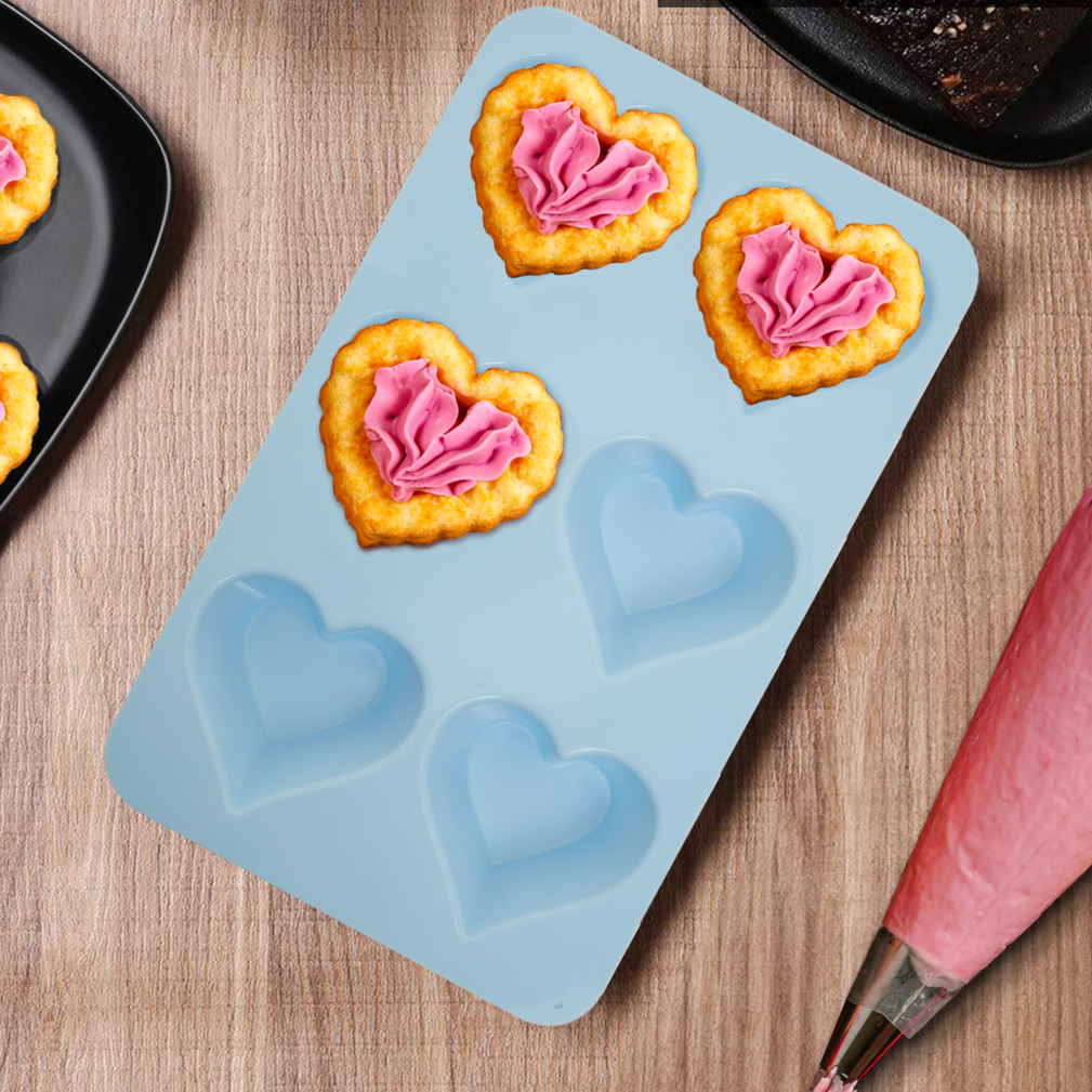 Pastel Blue Heart Shape Cake Mould