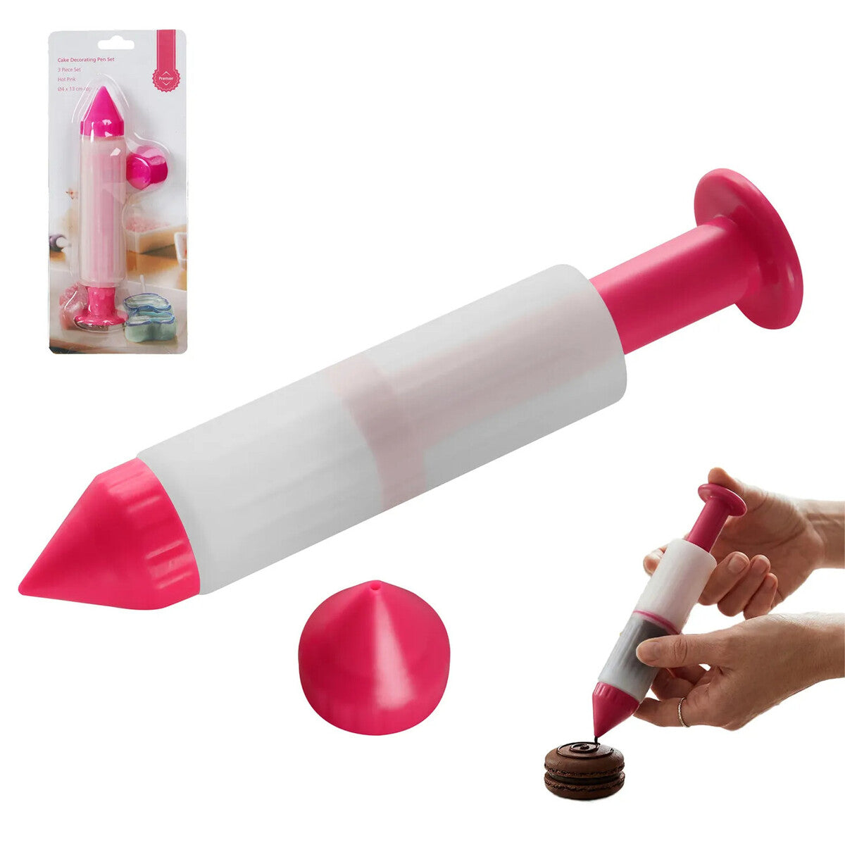 Hot Pink 3 Piece Cake Decorating Pen Set