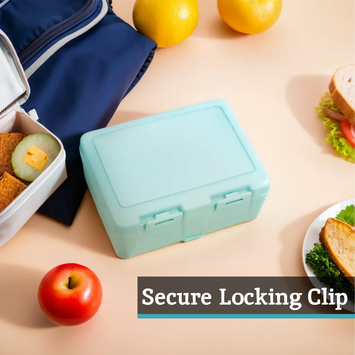Mint Green 2 Section Lunch Box