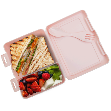 Pink 2 Section Lunch Box