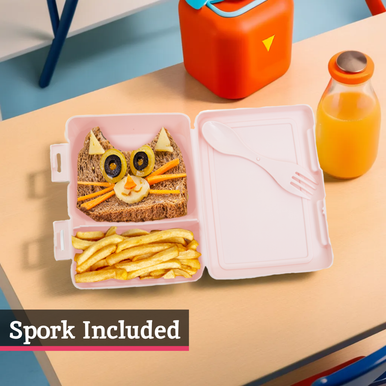 Pink 2 Section Lunch Box