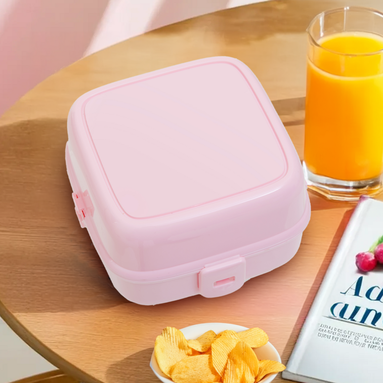 Pink 4 Section Lunch Box