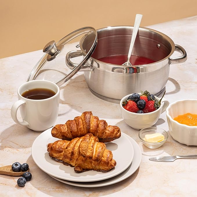 Two Tone Saucepot, 20 cm, 3 L With Glass Lid