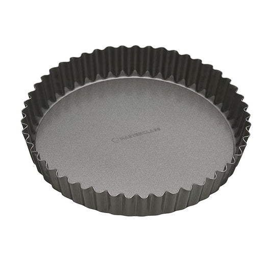 25 cm Loose Bottomed Tart Tin PFOA Non Stick Robust 1 mm Thick Carbon Steel