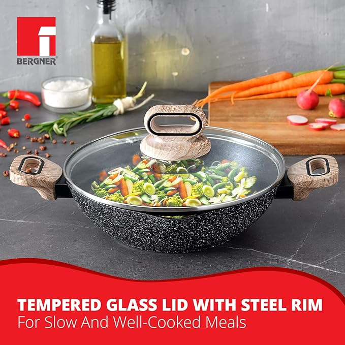 Ultimate Non-stick Kadai With Glass Lid, 24 cm, 2 L