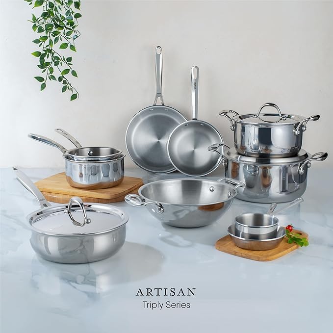 Triply Stainless Steel Fry Pan, Induction & Gas Stove Compatible Frying Pan, Omelette Pan, Egg Pan, 0.6 L