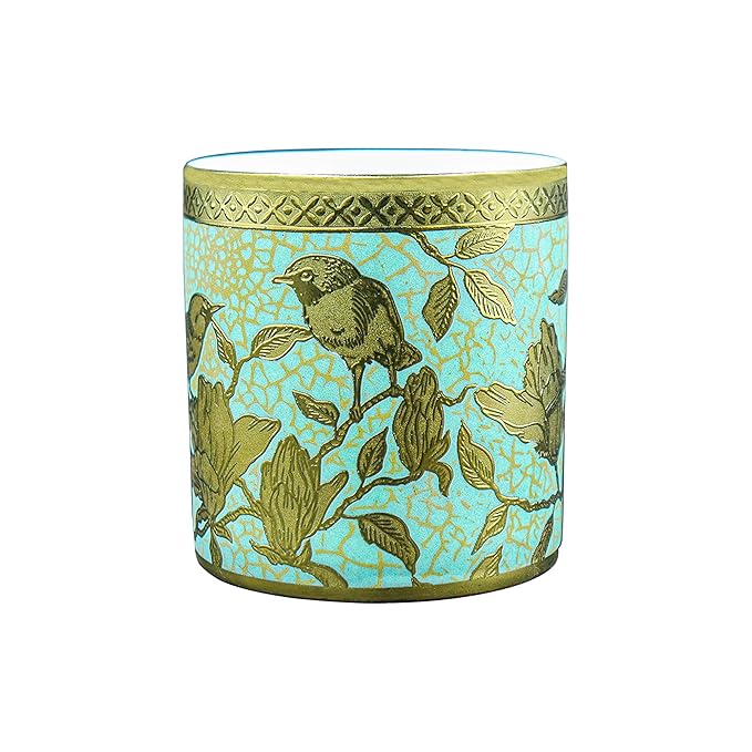 Bone China Gloden Tea Cup, Weaver Love Green, 160 ml