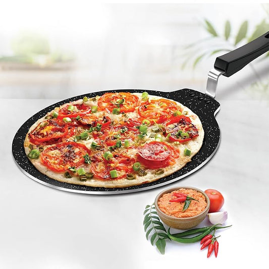 Induction Aluminium Dosa Tawa Without Edge, 30 cm, Black