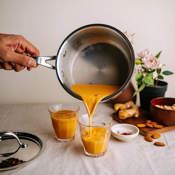 Triply Stainless Steel Sauce Pan With Lid, Milk Pan, Tea Pan, Induction & Gas Stove Compatible, 2 L