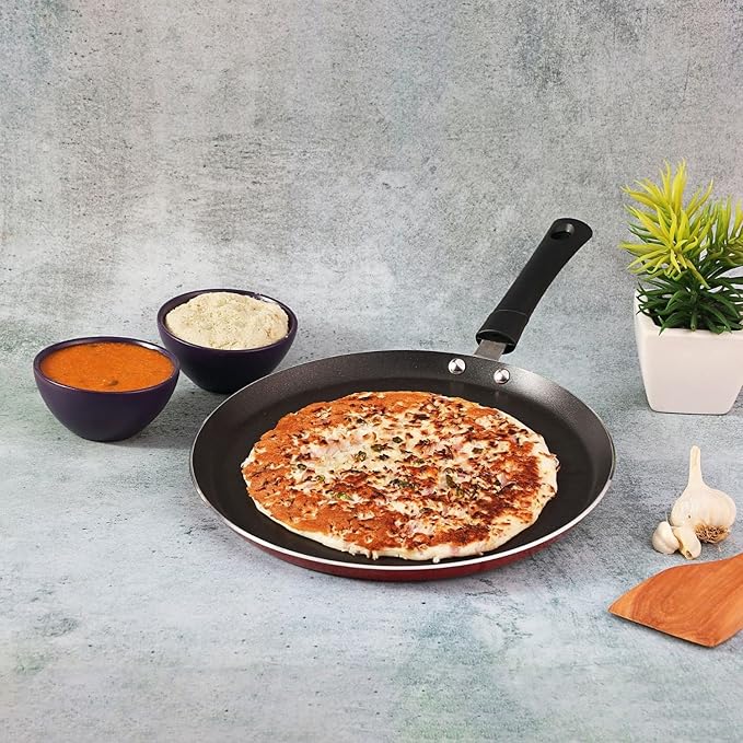 Popular Non Stick Dosa Tawa 25 cm with Sturdy Riveted and Bakelite Handle