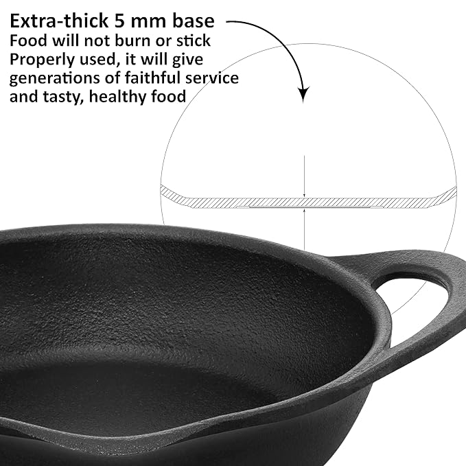 Cast Iron Frying Pan 24 cm Diameter Cast Iron Skillet