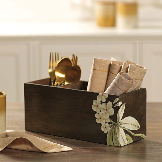 Wooden Cutlery Holder, Premium Spoon Knife Fork Stand, Handcrafted