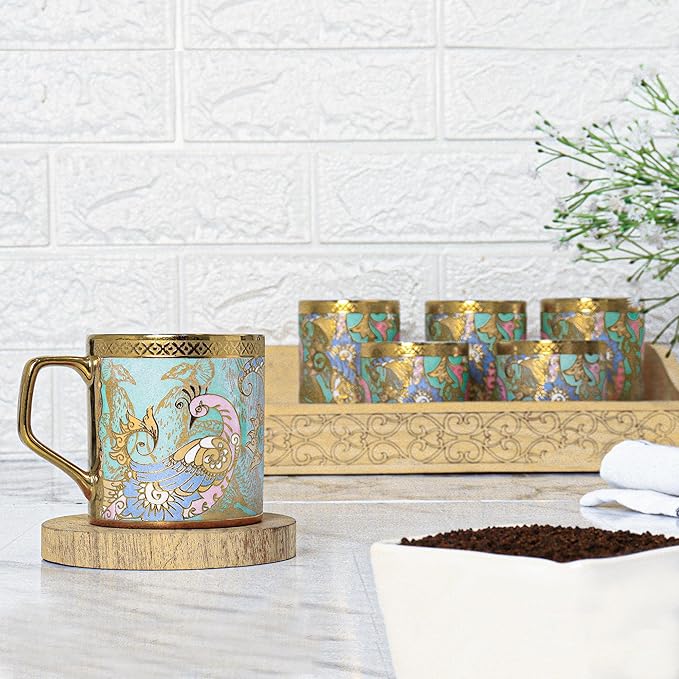 Bone China Gold Tea Cup, Heaven Gold, 180 ml